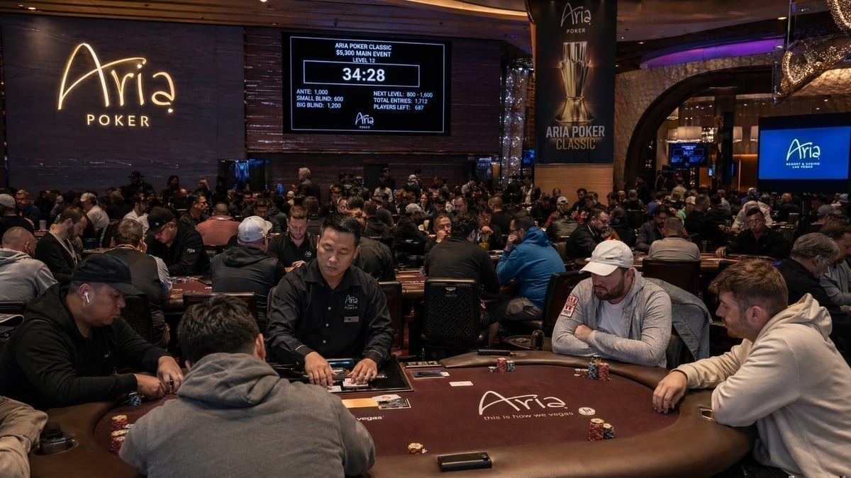 ARIA poker room during a major championship event