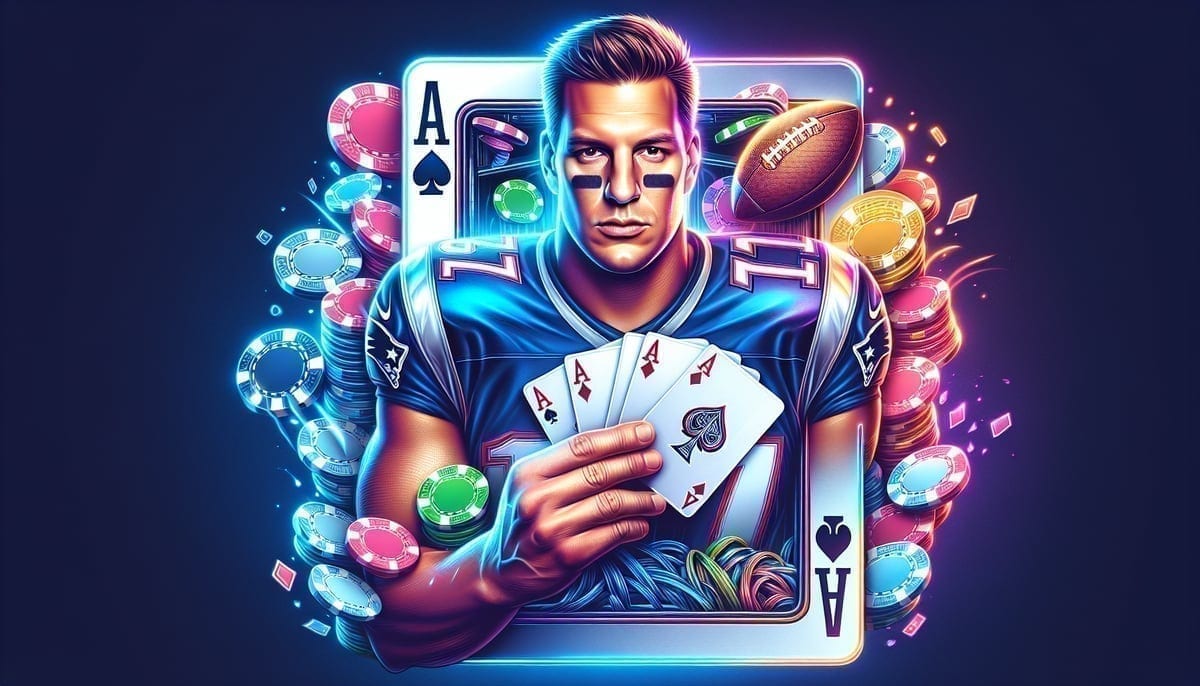 Gronkowski digital collectible card for BetRivers poker promotion