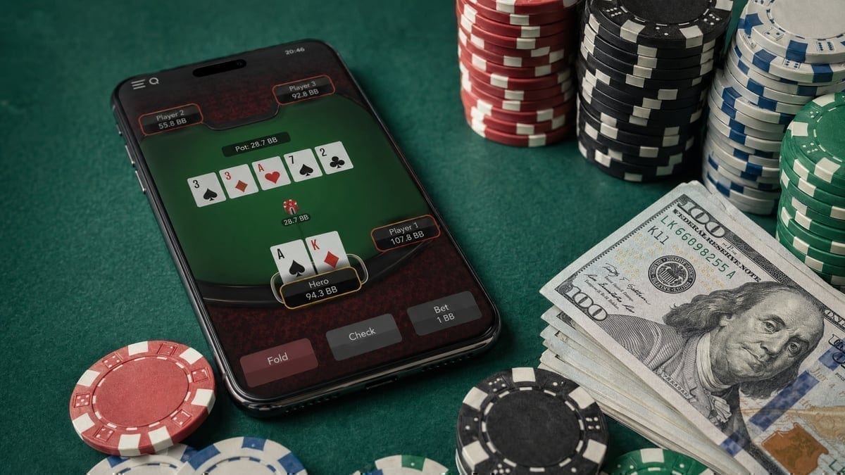 Cash drops and poker chips illustrating promotional battles between US poker sites