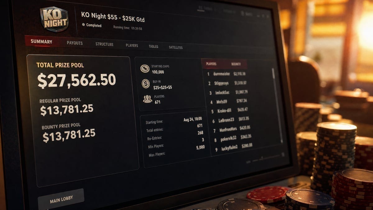 BetRivers Summer Warm-Up tournament lobby displaying prize pools