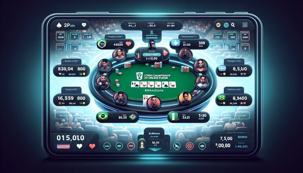 SCOOP 2026 tournament lobby showing Brazilian players