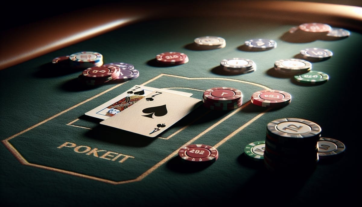 Seven-deuce offsuit hole cards on poker table