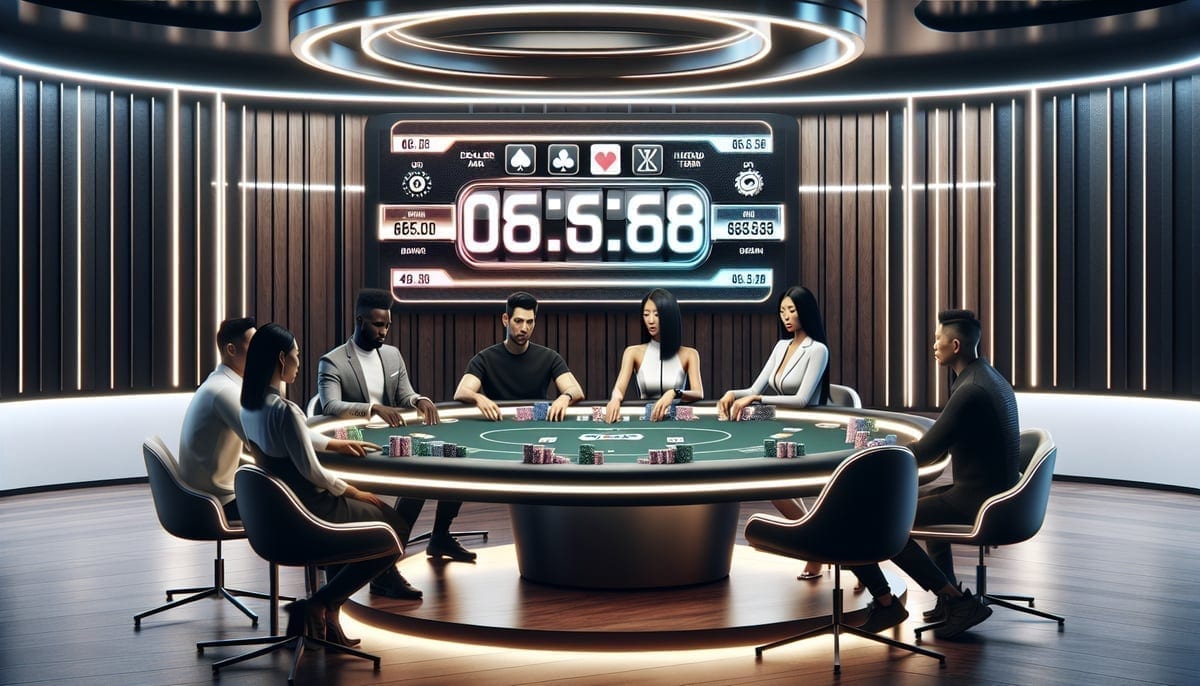 Triton Poker's new Tempo shot clock system in action at a high-stakes tournament