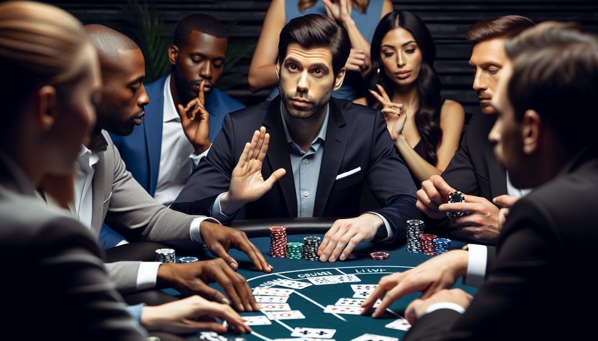 Players using sign language during poker hand at Irish Open