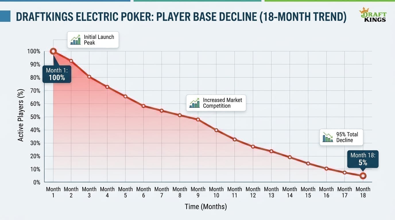 DraftKings Electric Poker player decline visualization