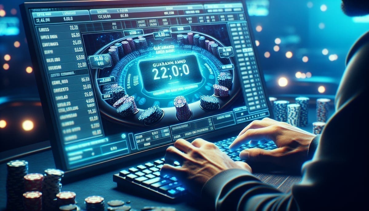 Online poker tournament lobby showing guarantee amounts