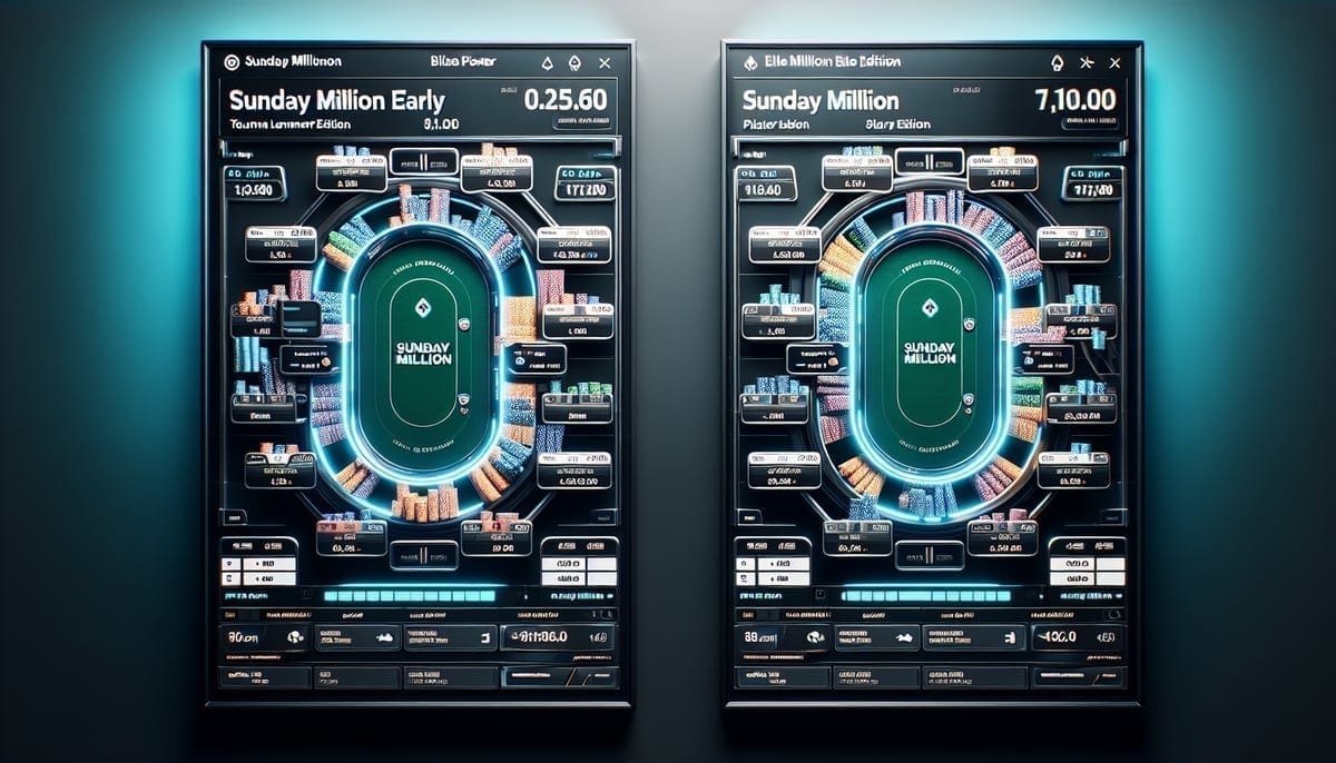 FanDuel Poker Sunday Million split tournament format
