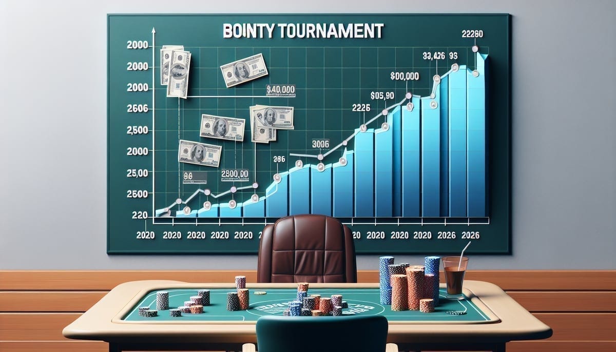 Chart showing explosive growth of bounty tournament prize pools from 2020 to 2026