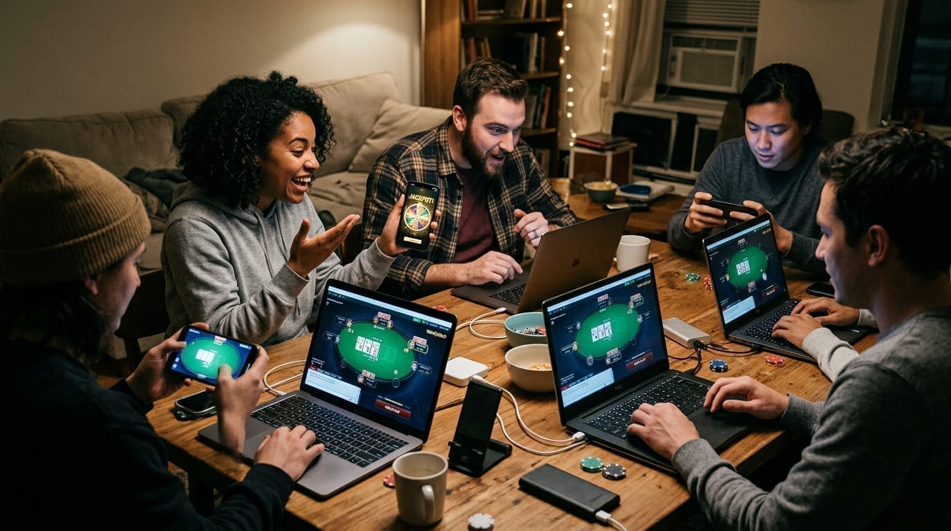 Multiple online poker players participating in GGPoker Spin & Gold games
