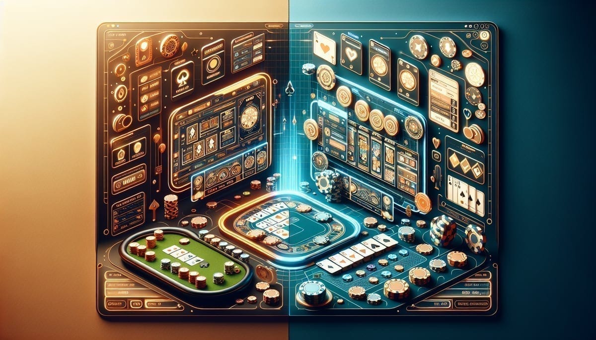 Comparison of traditional and sweepstakes poker platforms