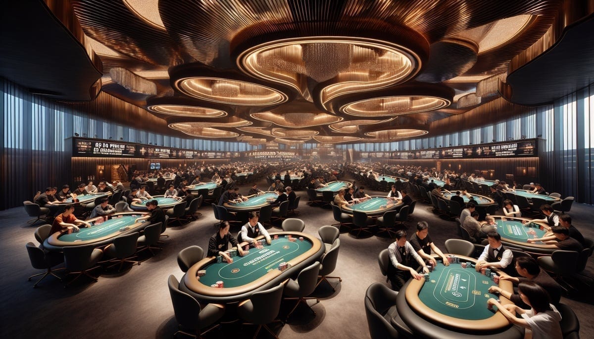 888poker LIVE Glasgow tournament floor packed with players