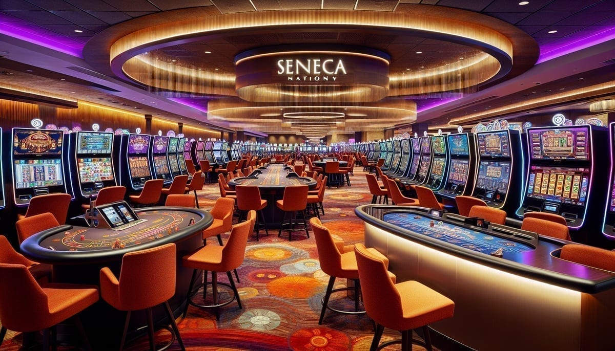 Seneca Nation casino floor showing blend of traditional and digital gaming