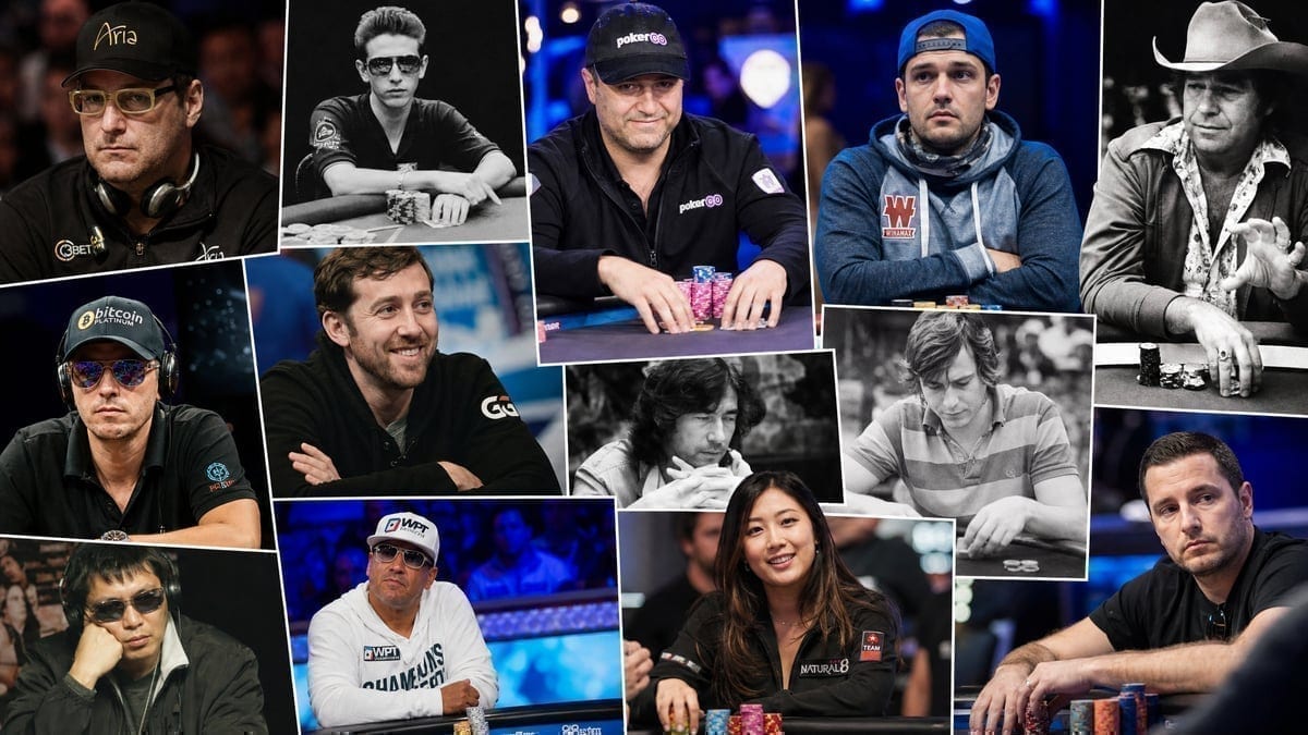 Multiple generations of poker professionals at tournament tables
