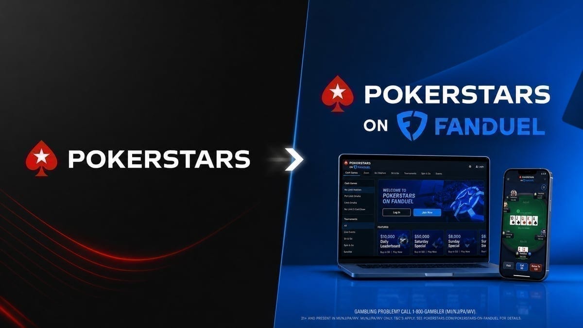 PokerStars and FanDuel logos showing platform transition