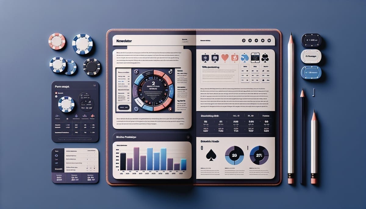 Substack poker newsletter interface showing strategy content