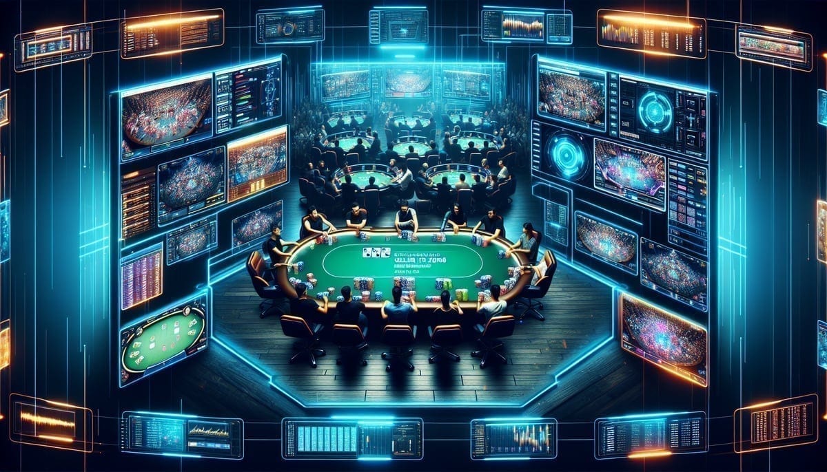 Multiple online poker tournament tables during SCOOP streaming session