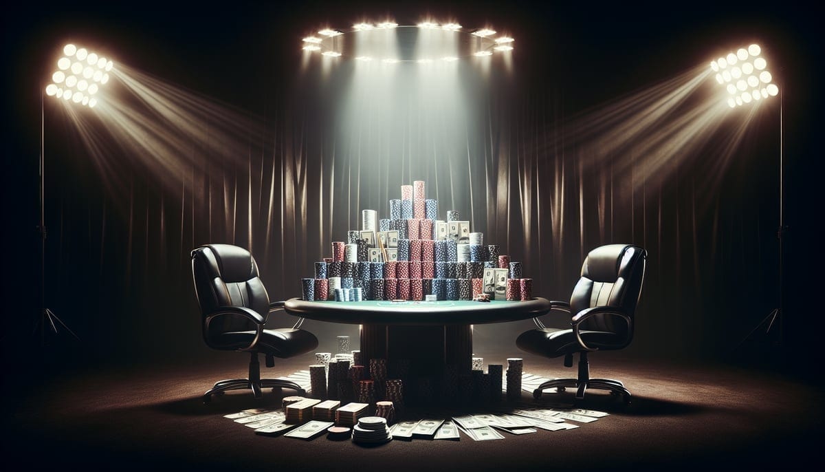 High-stakes poker table set for heads-up battle