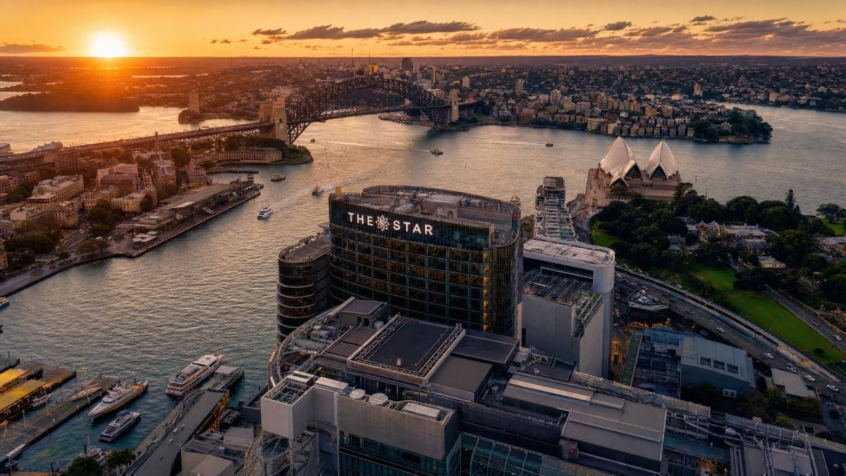 The Star Sydney casino overlooking the harbor
