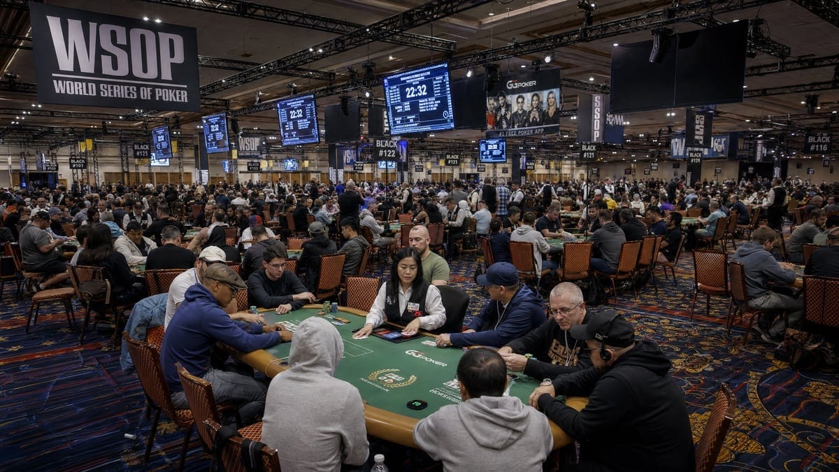WSOP tournament floor with mixed game tables