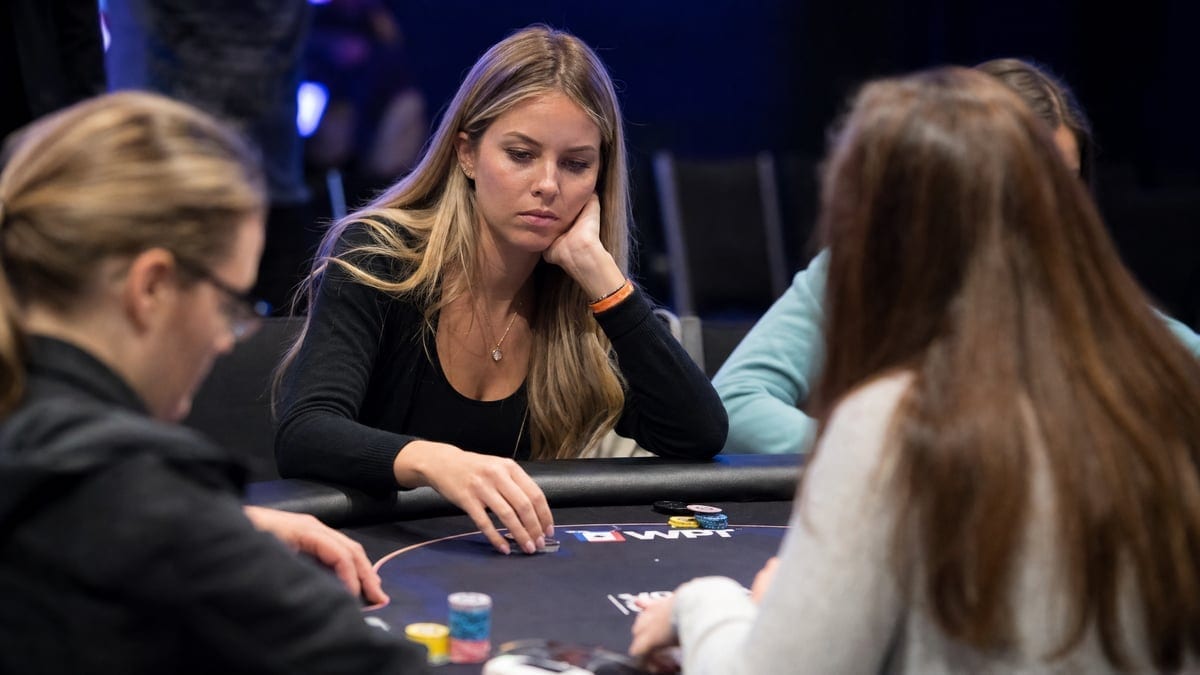 Female poker players competing at WSOP Europe tournament table